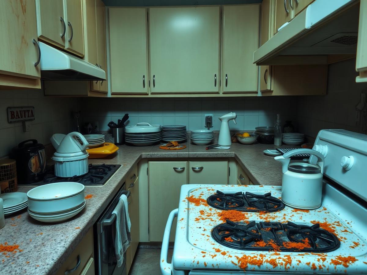 Kitchen before CleanCanada service